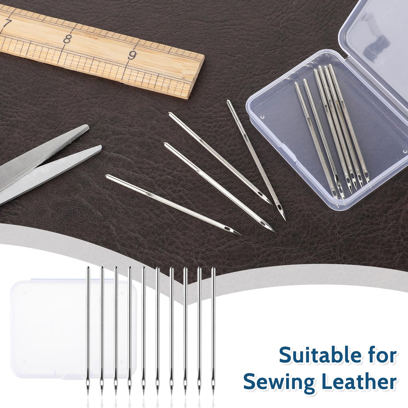 Mango De Coser De Cobre Con 3 Agujas - Para Reparar Cuero, Zapatos, Bolsos, Bricolaje