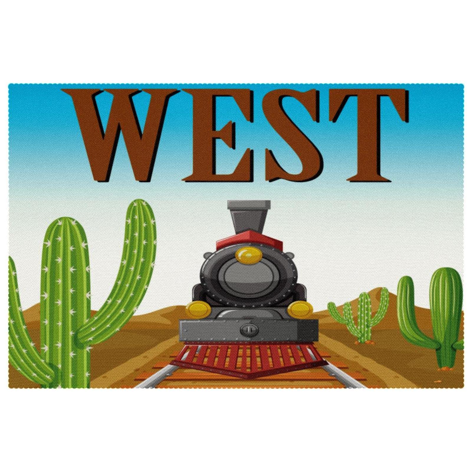 Sets de table Wild West lavables pour protéger les meubles des plats chauds