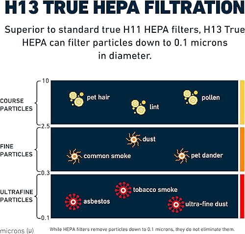 Miniatura 4 de HATHASPACE Filtro de repuesto certificado para purificador de aire HEPA de doble filtración HSP003, 1 juego (H13 True HEPA)