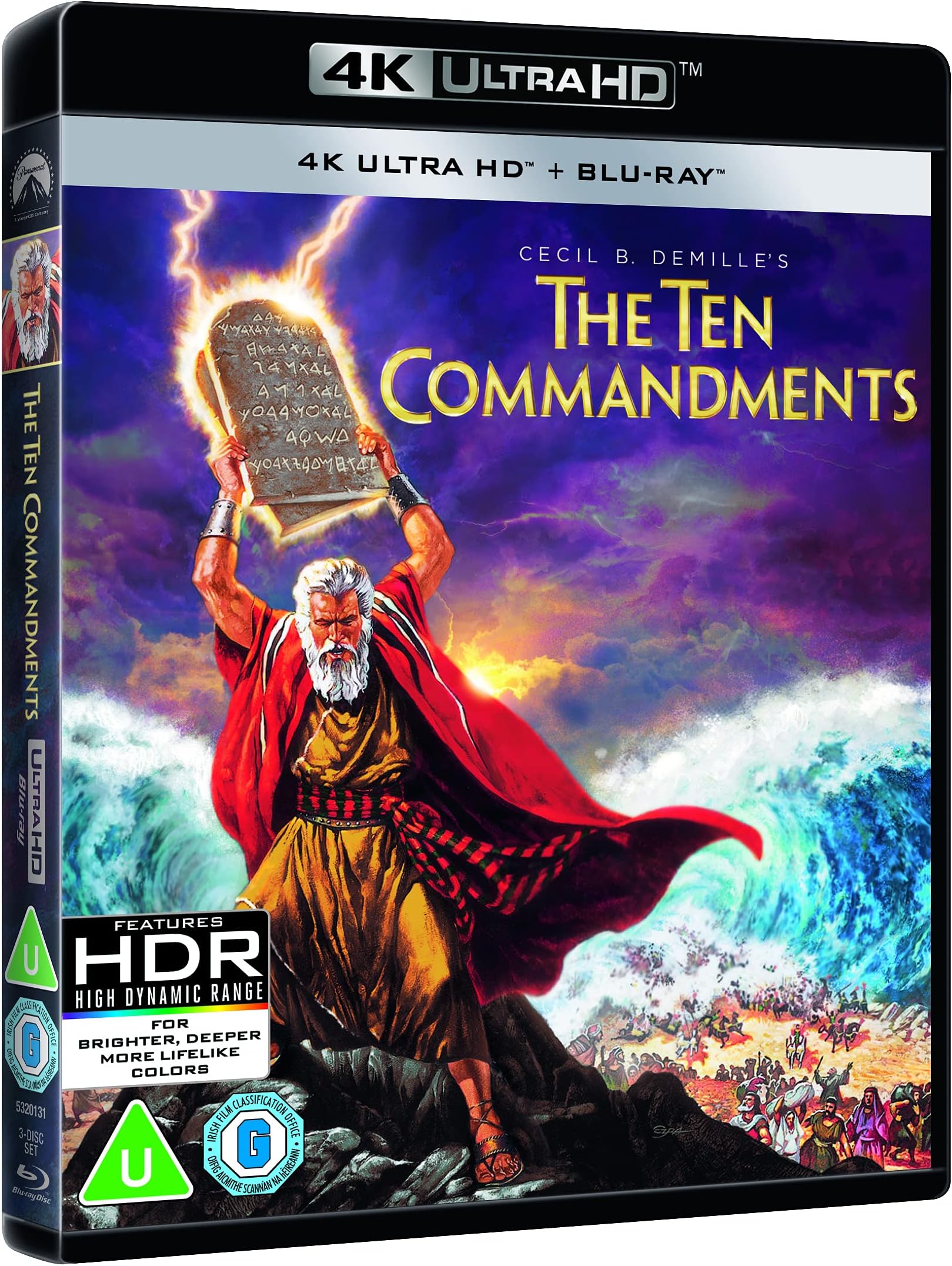 The Ten Commandments (1956) 4K [Blu-ray] [2021] [Region A & B & C] [4K UHD]