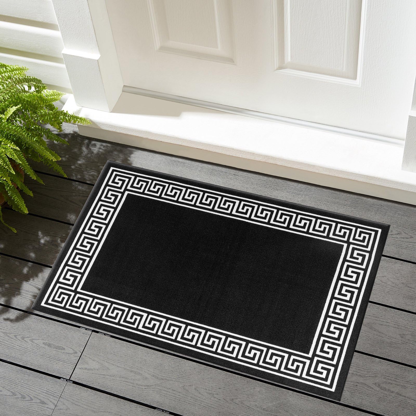 renoazul® Carpet Runners for Hallways Non-Slip Long & Wide Heavy-Duty Plain | 80 x 300 cm Super Absorbent Indoor Stair Carpet and Kitchen Anti-slip Floor Mats - Greeky Rug - Grey & Black — view 29