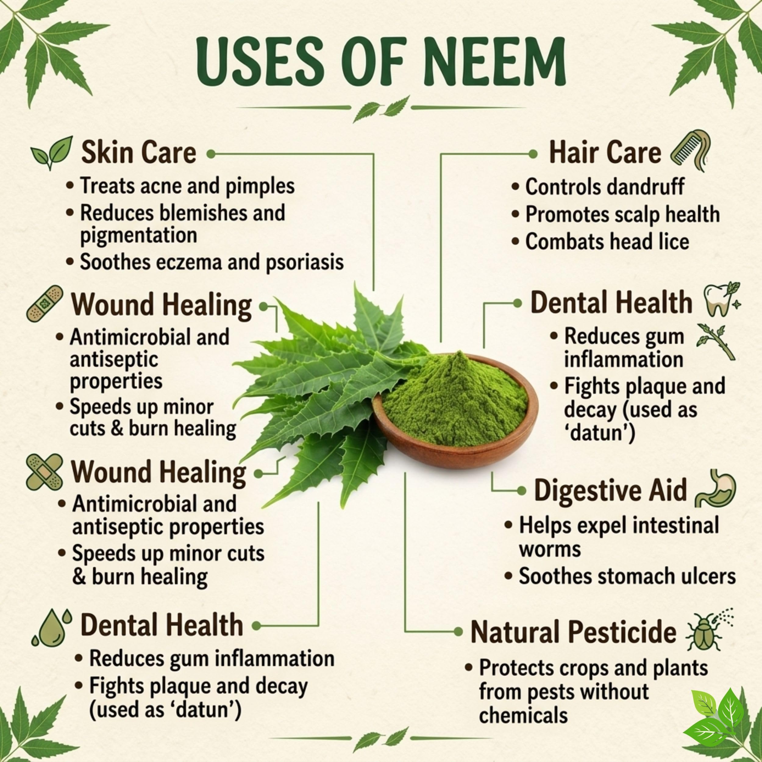 Neem Powder 400g | 100% Pure | Organic Neem Leaf Powder | Natural Ayurvedic Herbal Powder | Azadirachta Indica | Hair Care | Scalp Care | Face Pack | Skin Care | DIY Beauty Care | Men & Women — Amazon image 5