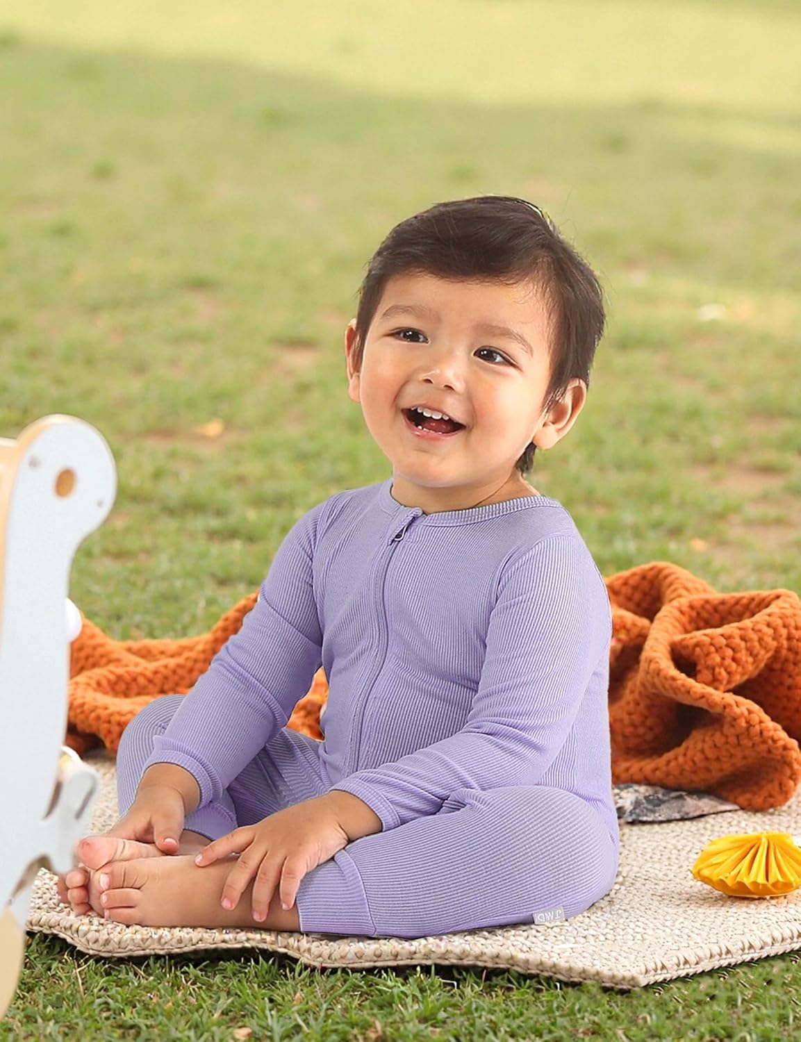 Jimonda Ribbed Rayon From Bamboo Baby Boys/Girls Sleepers, 2-Way Zipper Long Sleeve Footless Pajamas With Mittens Soft Pjs - Image 5