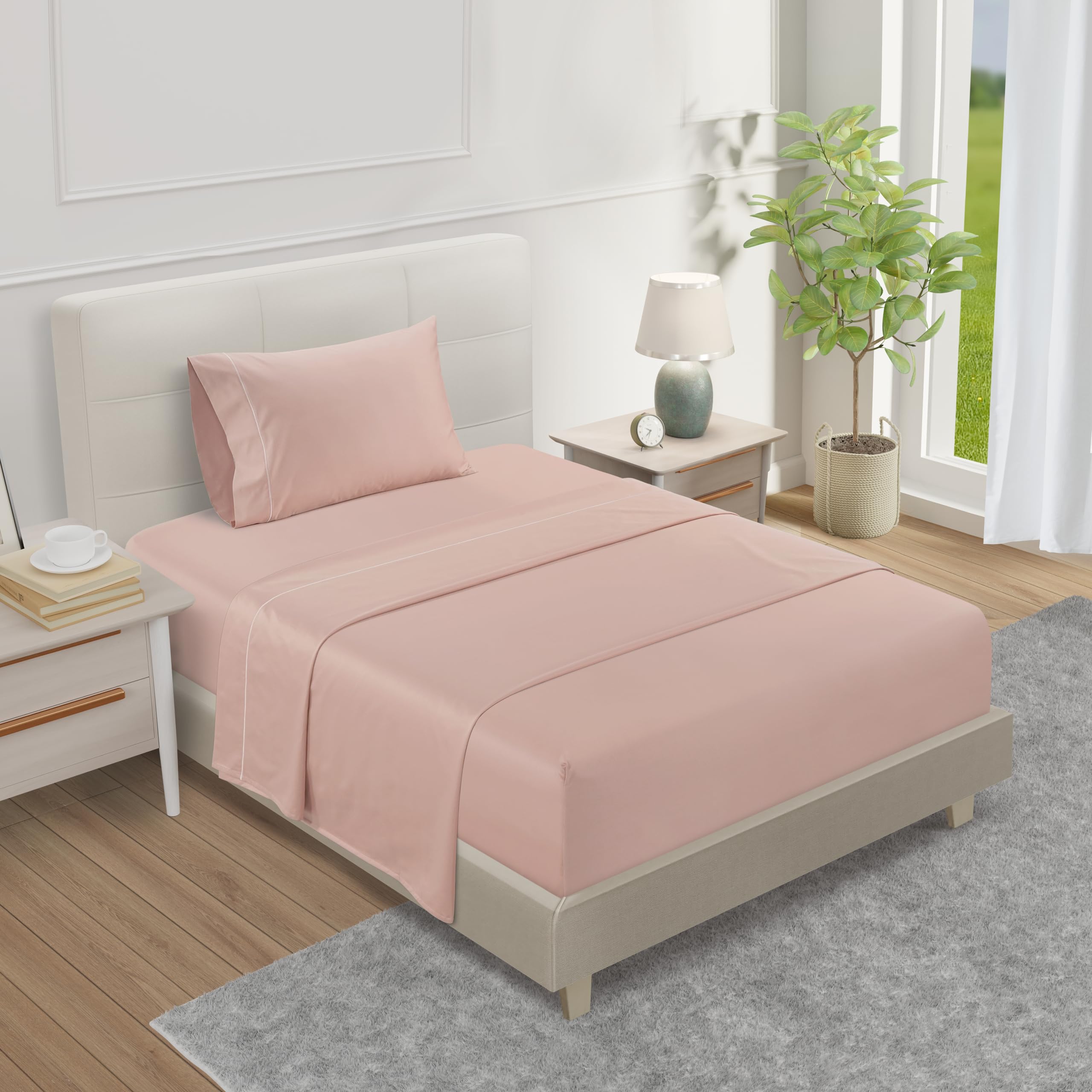 Queen Bed Sheets - Sepia Rose Egyptian Cotton -14