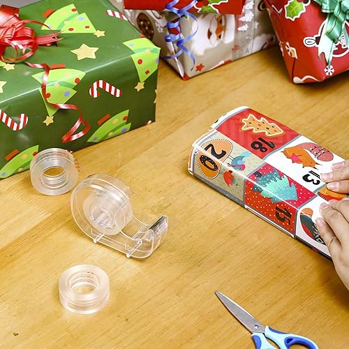 Miniatura 7 de Mr. Pen Cinta de envoltura de regalo, paquete de 6 cintas invisibles transparentes para regalos y papel de regalo