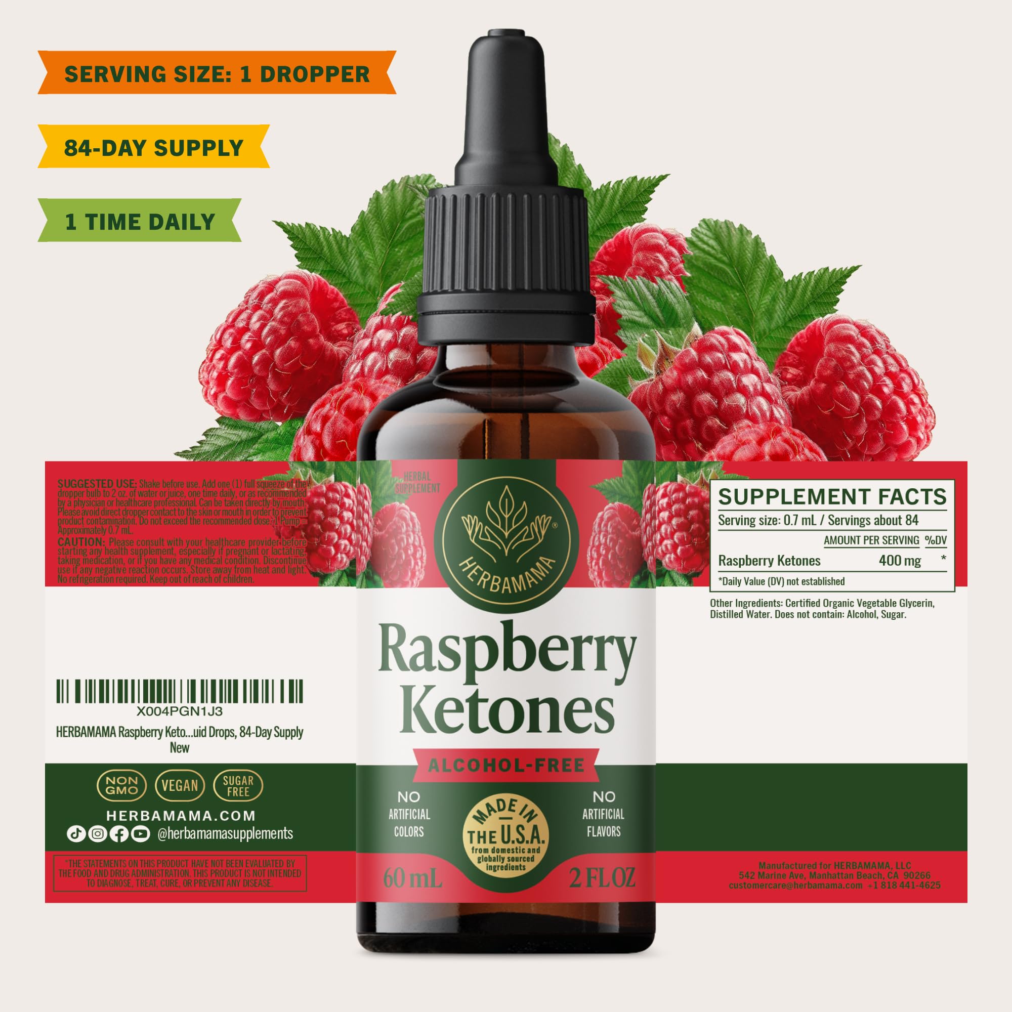 HERBAMAMA Raspberry Ketones Supplements - Metabolic & Energy Support — Amazon image 8