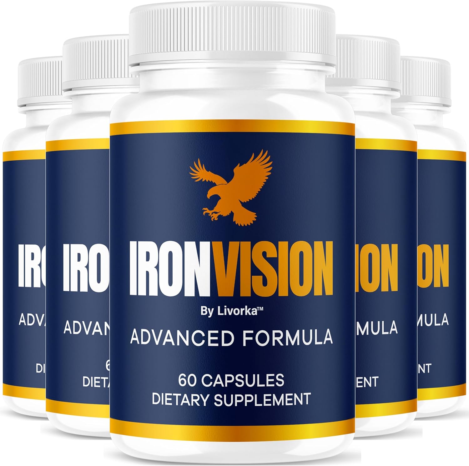 (5 Pack) Iron Vision Eye Supplement Capsules - Official Iron Vision Advanced Premium Support Pills - Maximum Strength, Natural Vitamins For Overall Health & Wellness Reviews, 300 Capsules For 5 Months