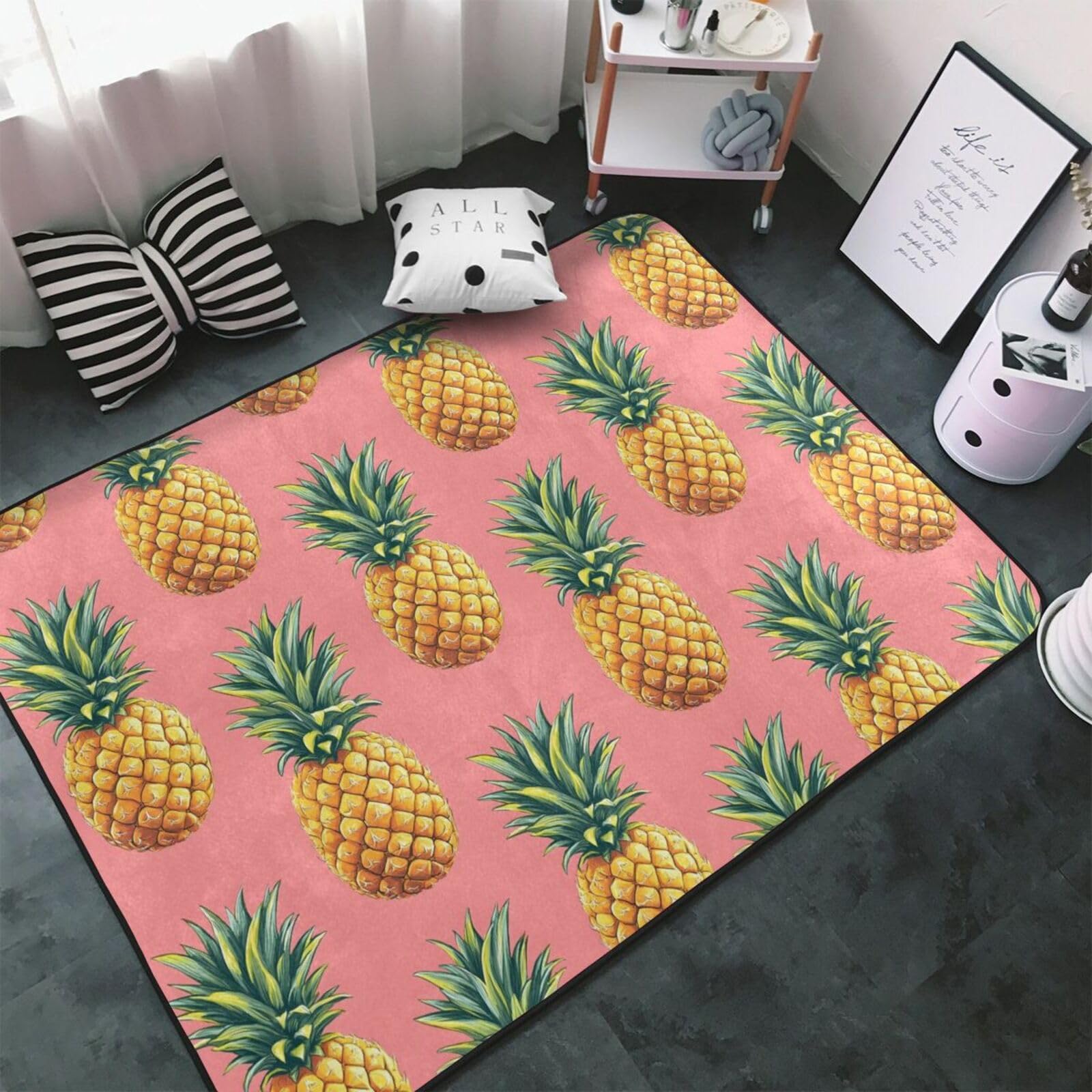 Tapis de salon anti-glisse lavable fini les taches et les chutes