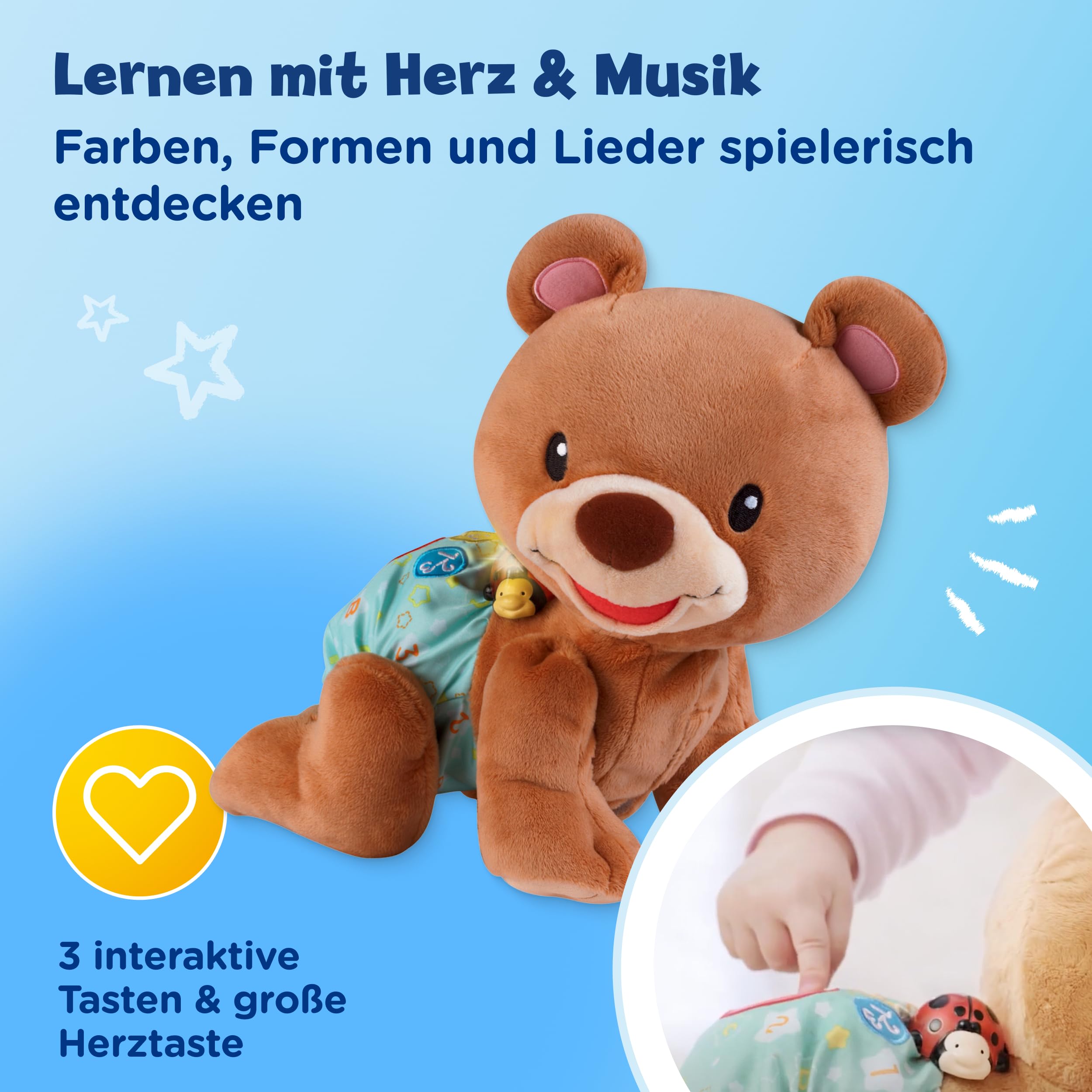 VTech Krabbel-mit-Mir-Bär - Interaktives Plüschtier Krabbelhilfe