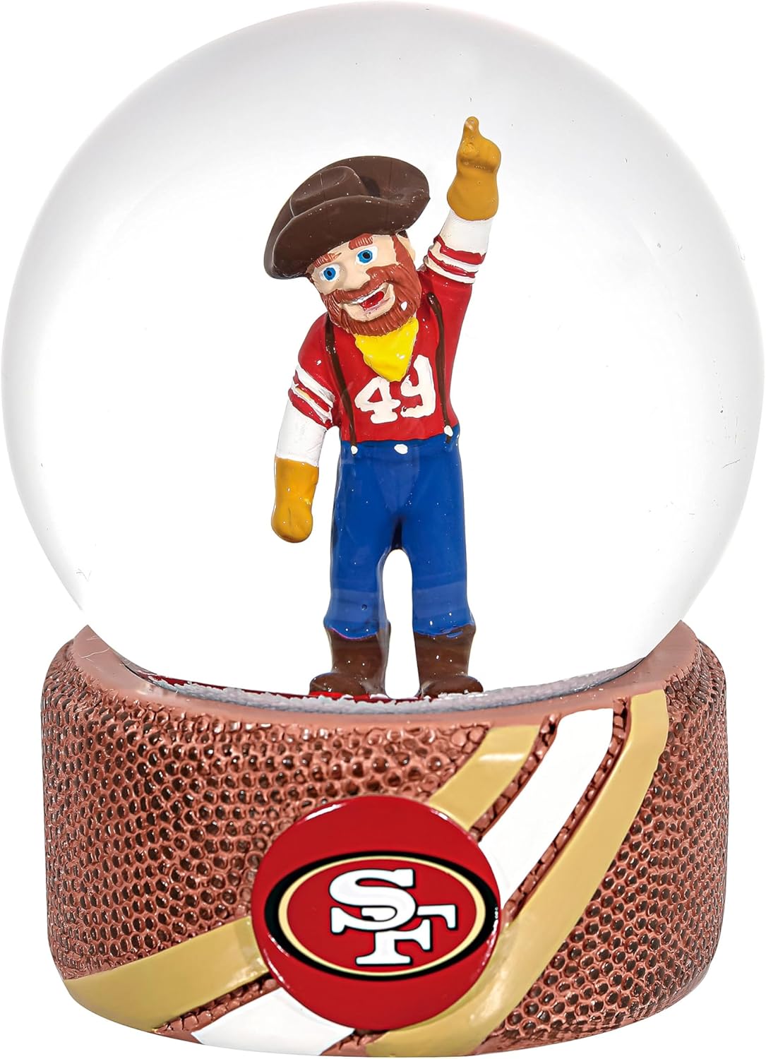 NFL San Francisco 49ers Snow Globe, Officially Licensed Football Water Globe with Team Logo, Christmas Holiday Tabletop Decoration & Memorabilia Gift for Men and Women Fans