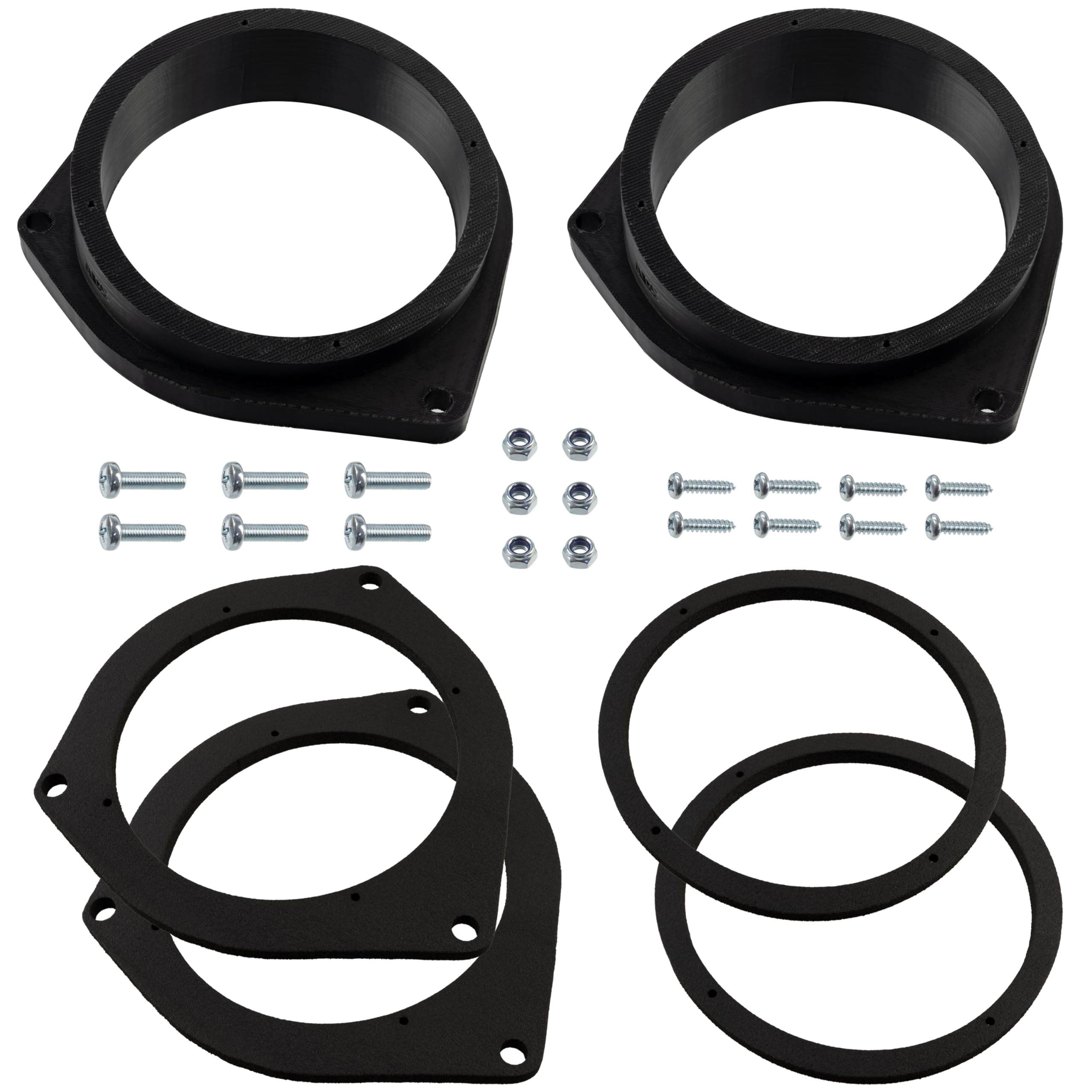 AERZETIX Kit de 2 adaptadores para Altavoces Ø100 mm Compatible con Opel Astra H Corsa D Zafira A et B Fiat Grande Punto(199) EVO Bravo II Fiorino Qubo Alfa Romeo Mito