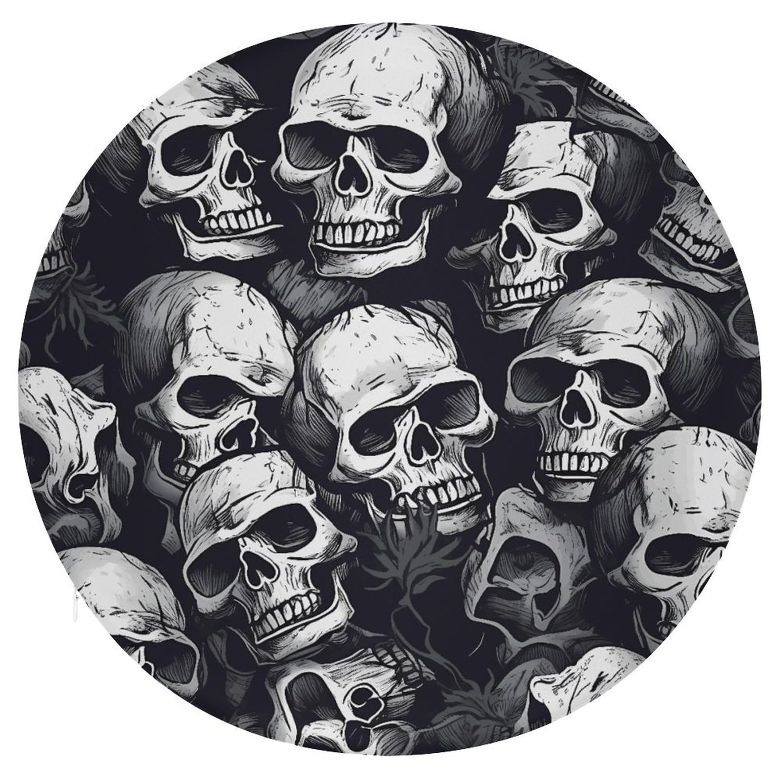 Adfgyerh Style Skulls Pattern1 Cushion Memory Foam Pillow Core，Seat Cushion Detachable Design，Chair Cushions Suitable For All Seasons, And Can Be Used In Offices, Dining Rooms, Homes, And Other Settings.