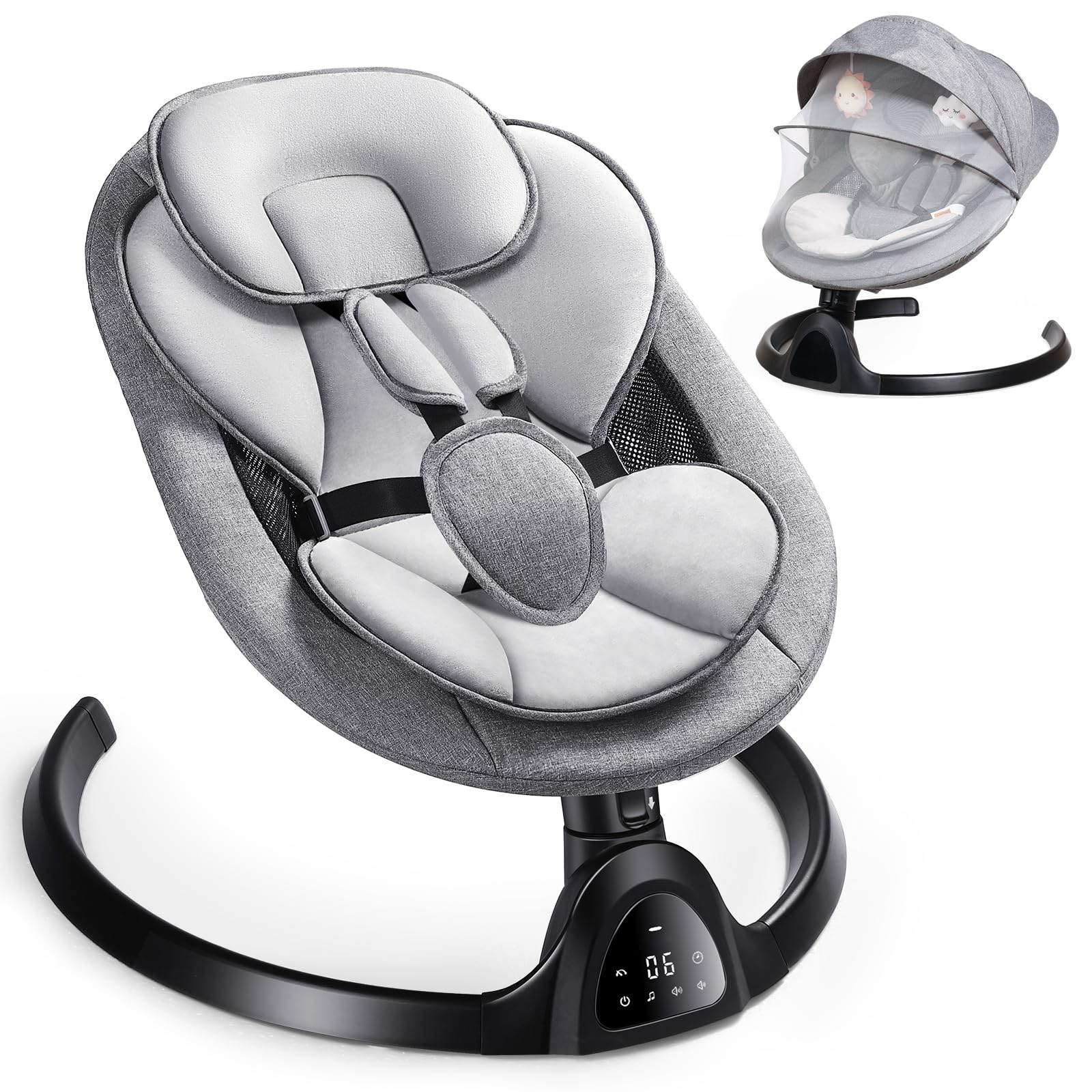 Elektrische Babywippe 4moms MamaRoo Mit Musik, Automatische Swing To Sleep