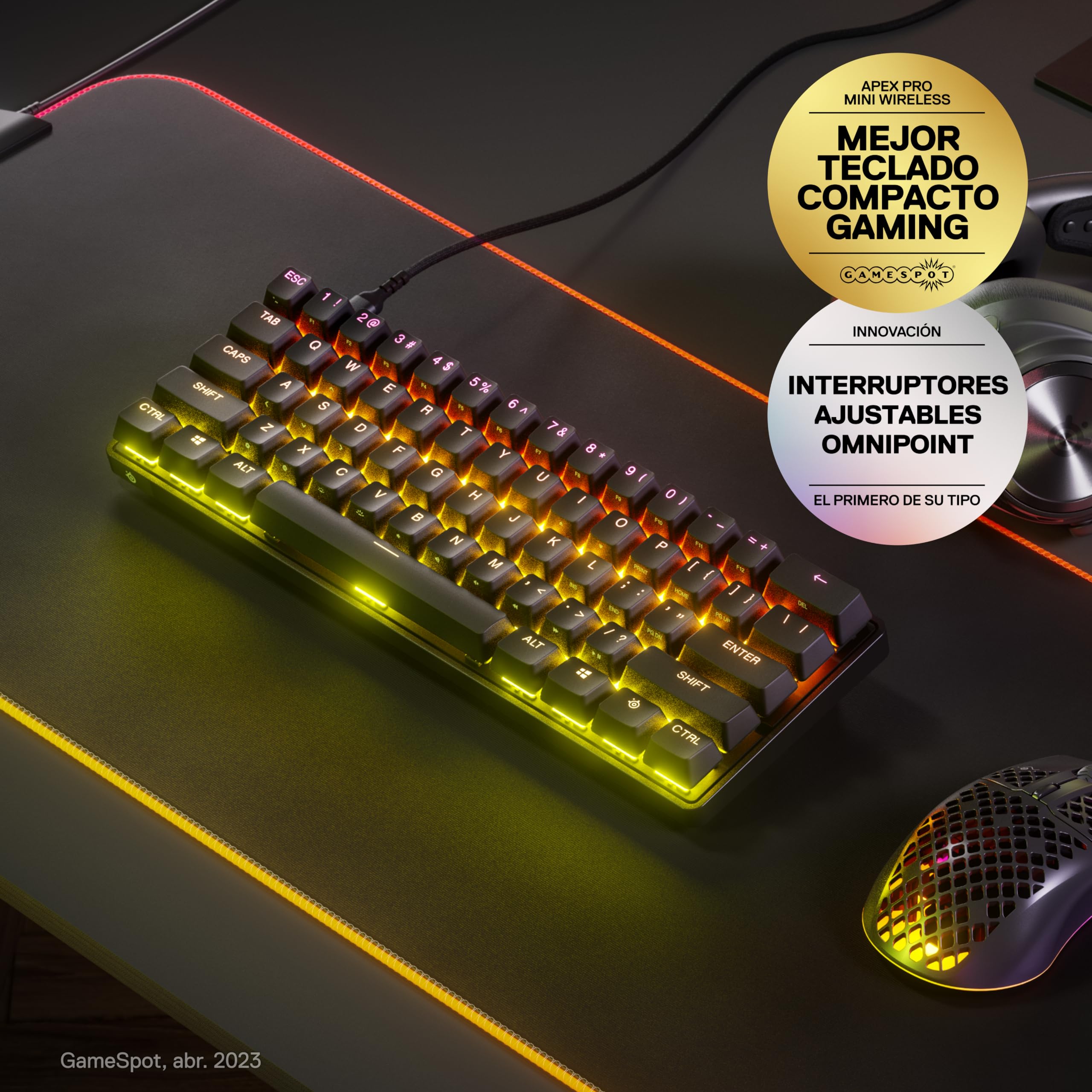 SteelSeries Apex Pro Mini RGBキーボード　値下げ⭕️ SteelSeries Teclado para jogos Apex Pro Mini HyperMagnetic
