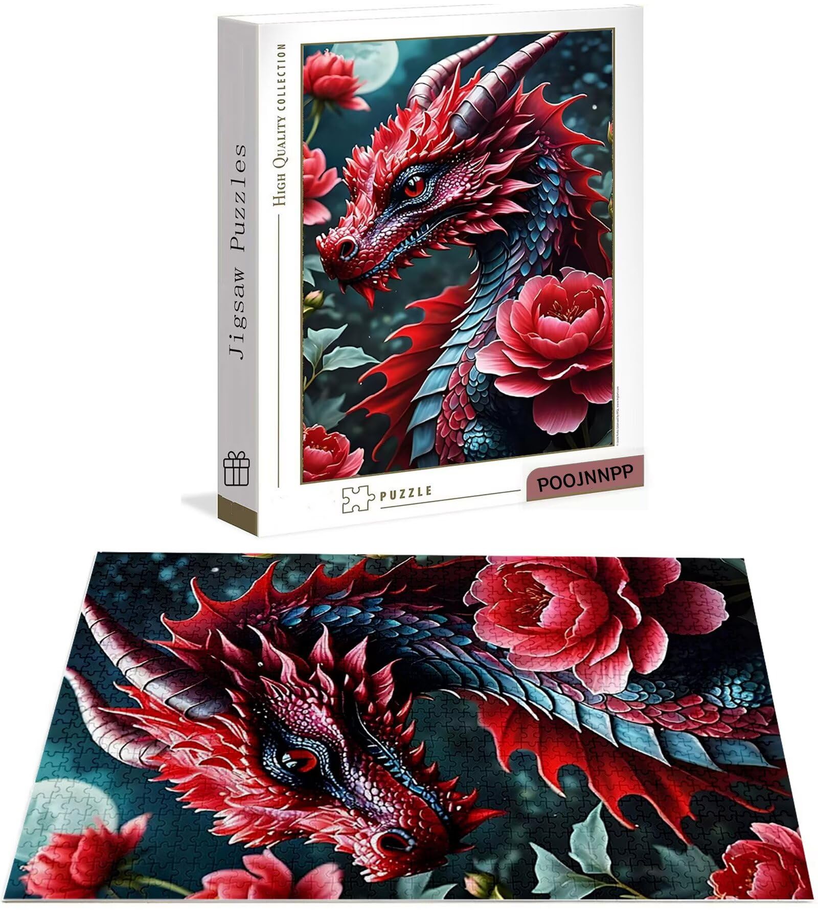 Puzzle 5000 Pezzi per Adulti e Ragazzi, 3 4 5 Anni Puzzle Dinosauro 6 7 8 Anni Giochi Educativi Sostenibili Con Per Adulti Da Gioco in Legno Di Alta Qualità Jigsaw Fiore per Gioco Familiare B-7973