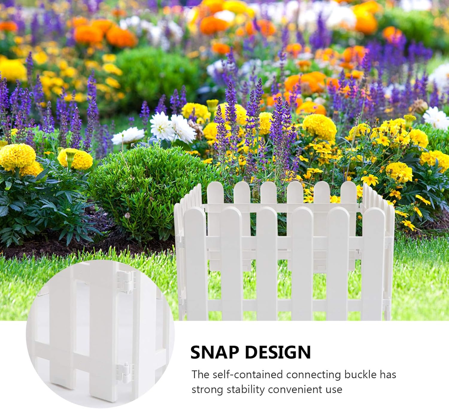 Amazon Co Jp Ounona ガーデンフェンス ガーデンエッジ 花壇フェンス 柵 土留め 園芸装飾 庭飾り 白 5枚 50x30cm Diy 工具 ガーデン