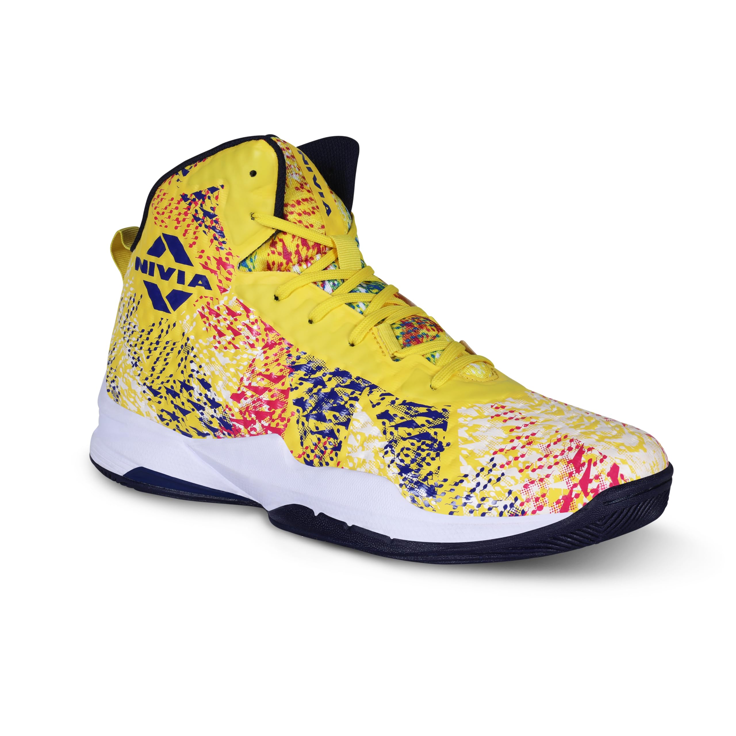 Nivia Urban Art Basketball Shoes for Men, Shoes for Basketball, Basketball Shoes for Boys, Basketball Shoes for Indoor and Outdoor Court, Rubber Sole Basketball Shoes, Size -UK09 (Yellow/N.Blue) (B0CP3Y4ZR7) Amazon Price History, Amazon Price Tracker