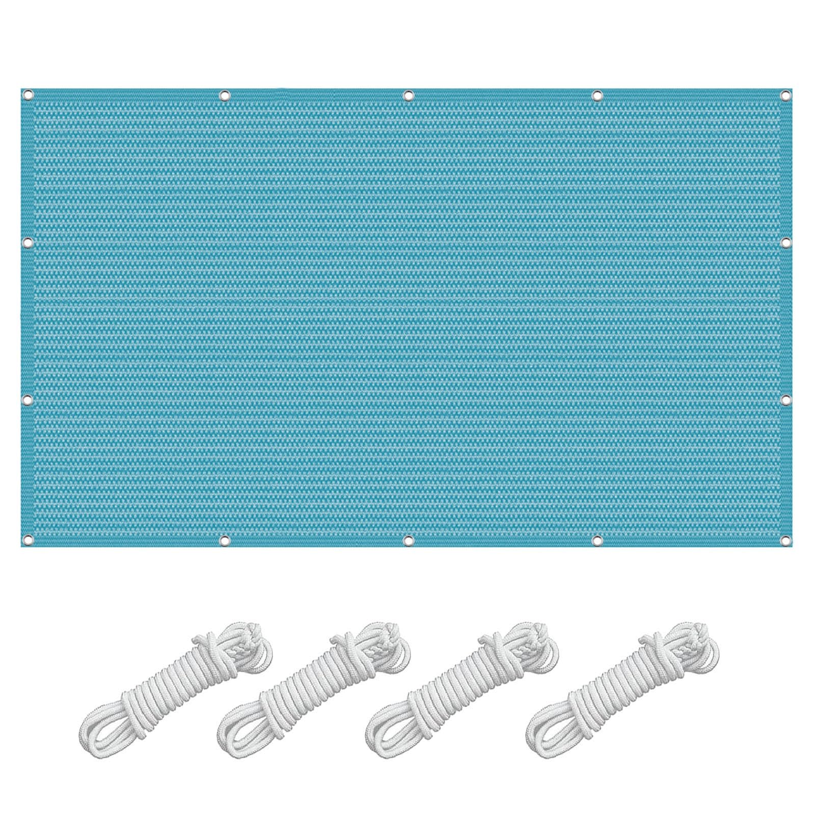Filet d'ombrage contre la chaleur sur terrasse bleu ciel 2.3x5.5m