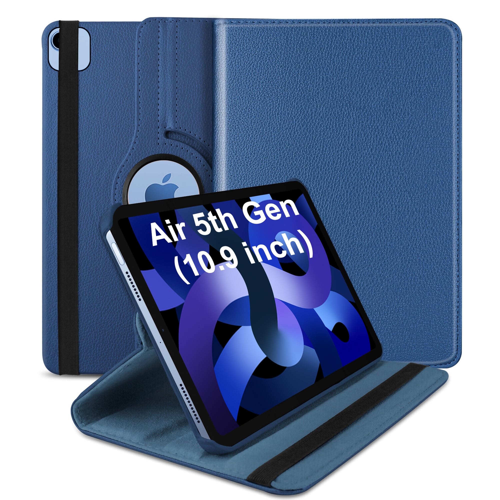TGK Rotating Cover for iPad Air 5th Gen Cover 10.9 inch (2022), Dark Blue 360 Degree Leather Stand Case (B09WHNH96D) Amazon Price History, Amazon Price Tracker