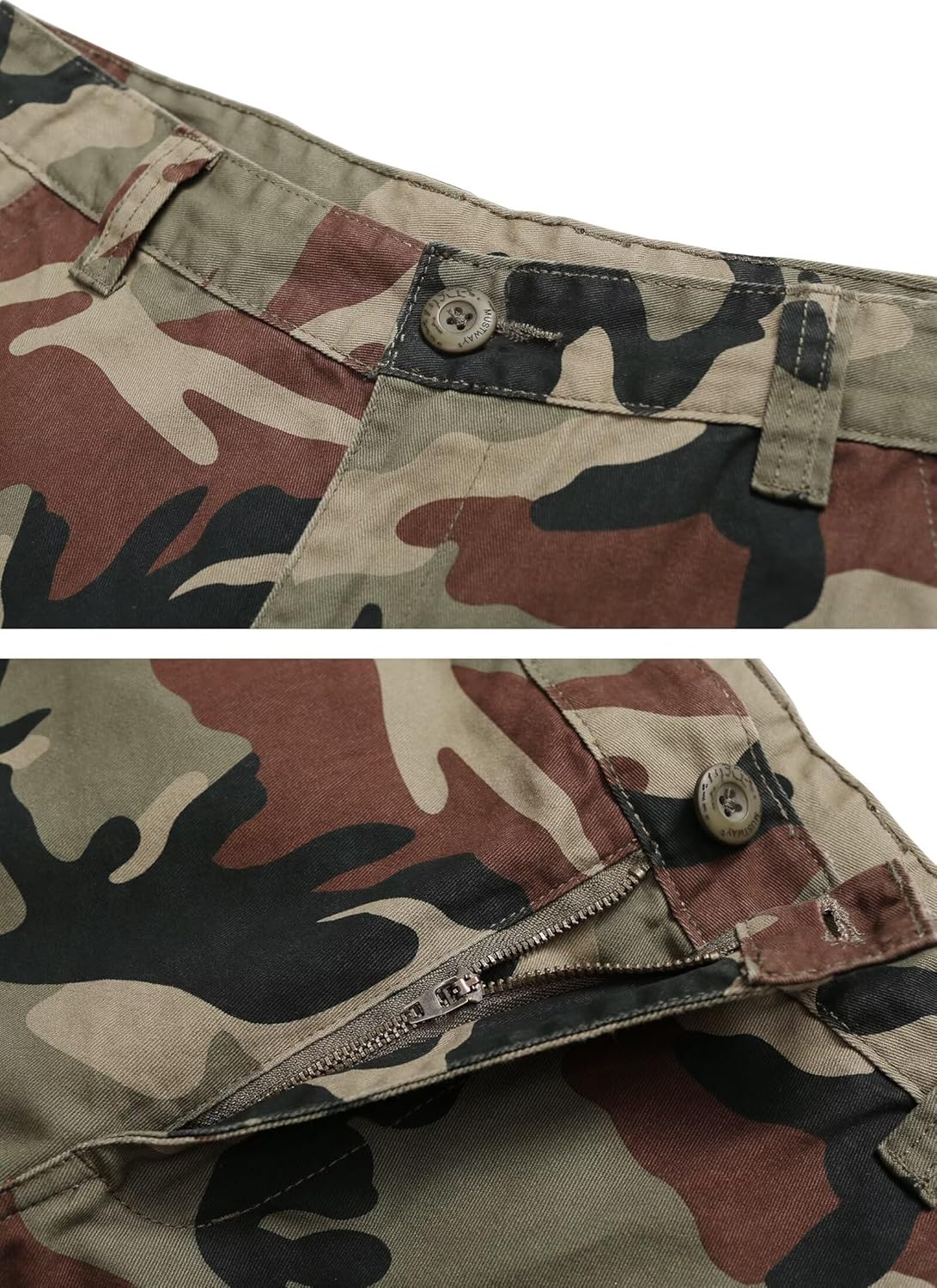 Mens Shorts, Camo Cargo Short for Men, Relaxed Fit Casual Work Khaki Bermuda Short 11" with Multi Pockets - Image 6