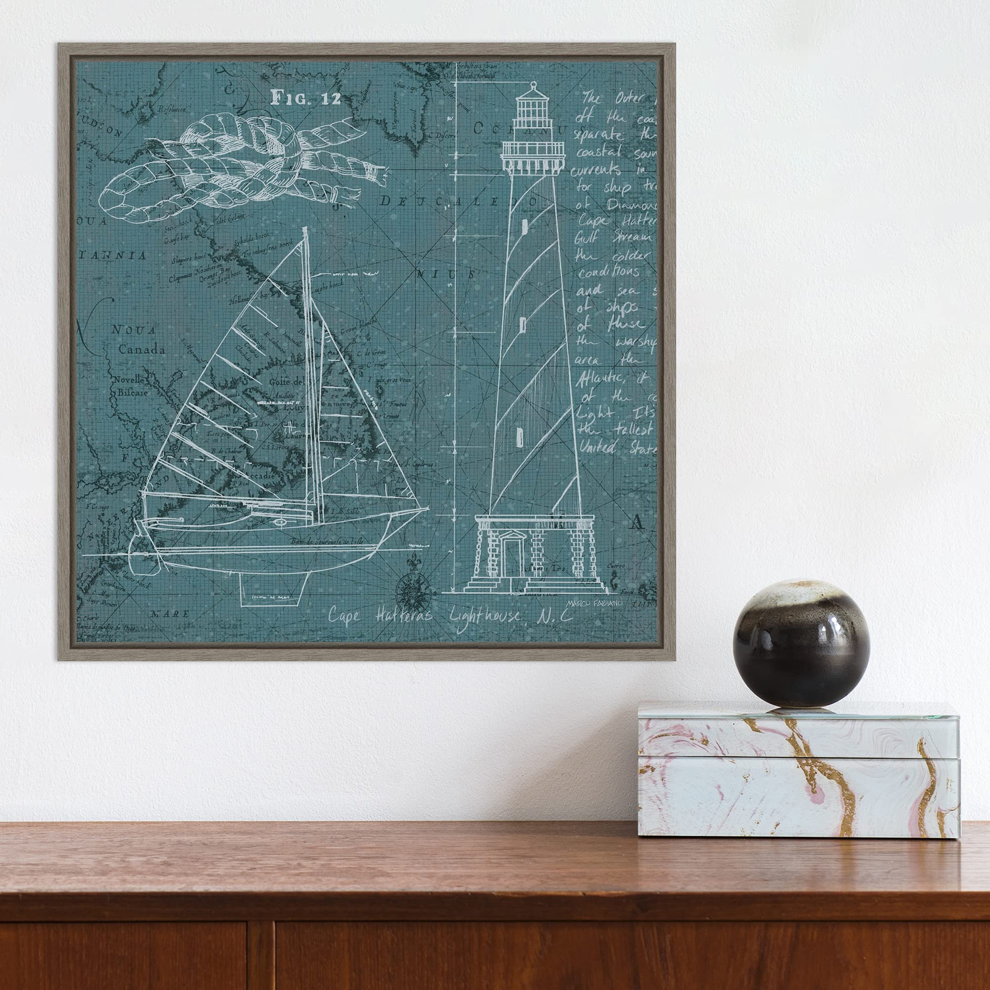 Amazon.co.jp: Amanti Art Coastal Blueprint III 作者： Marco
