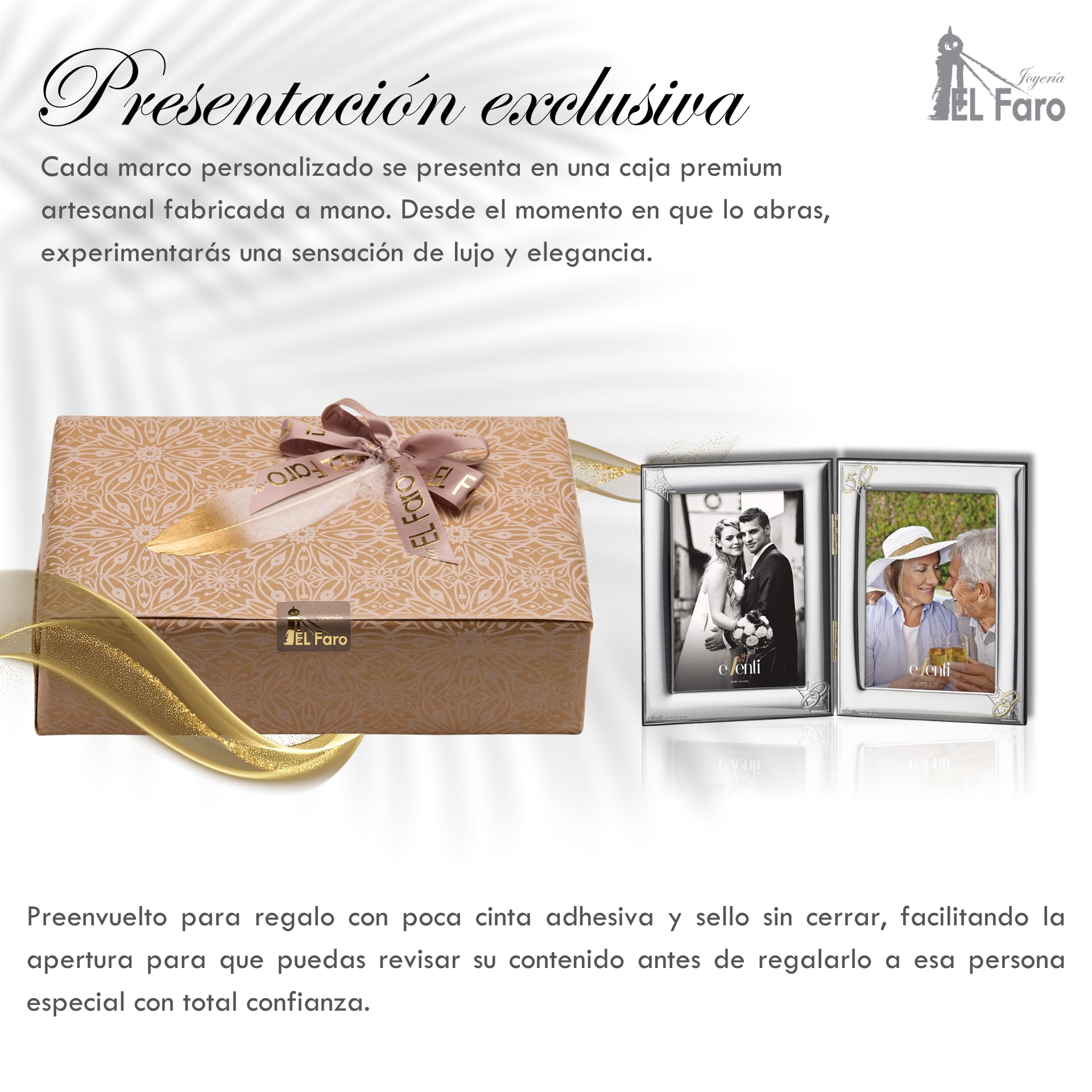 El Faro JOYERIA Marco fotos personalizado 50 aniversario 9x13