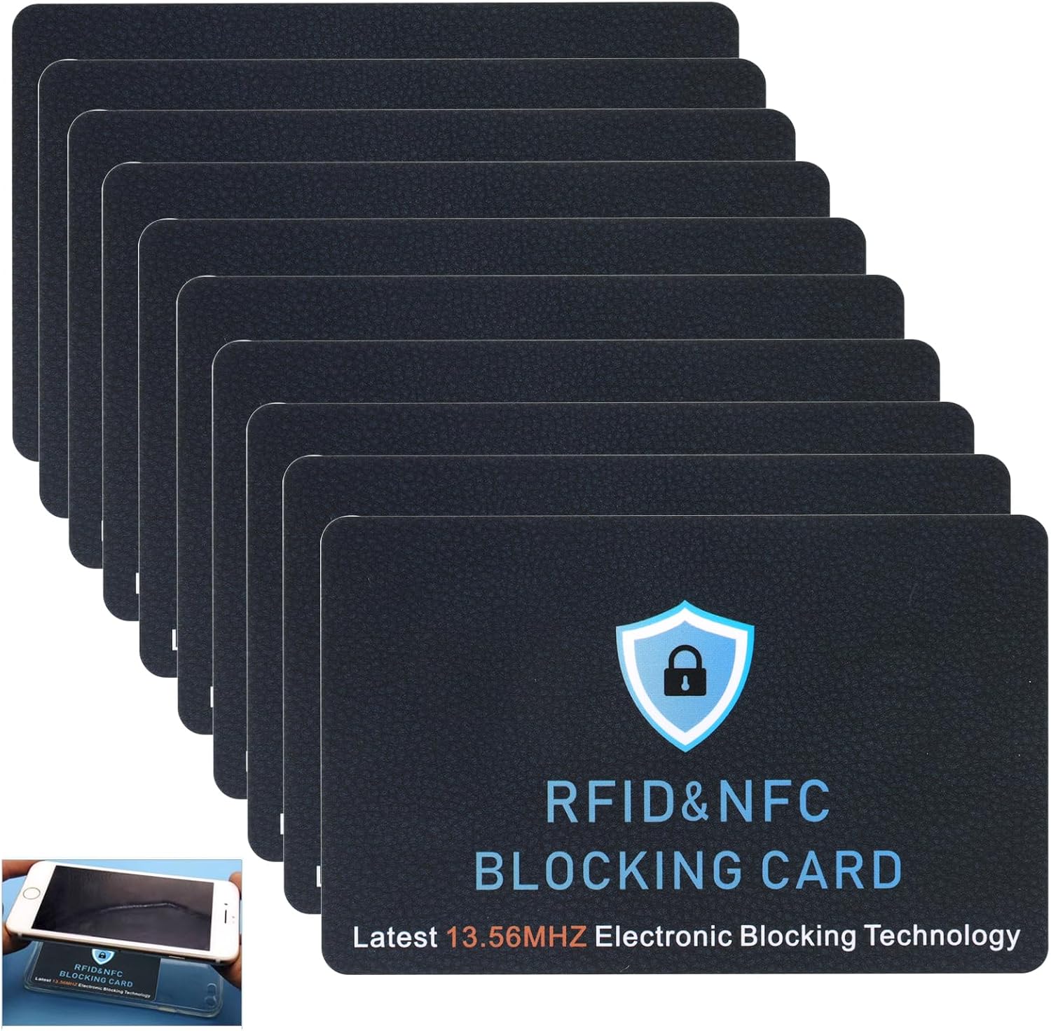10 Pcs RFID Blocking Card, Credit Card Protector & Wallet Protector ...