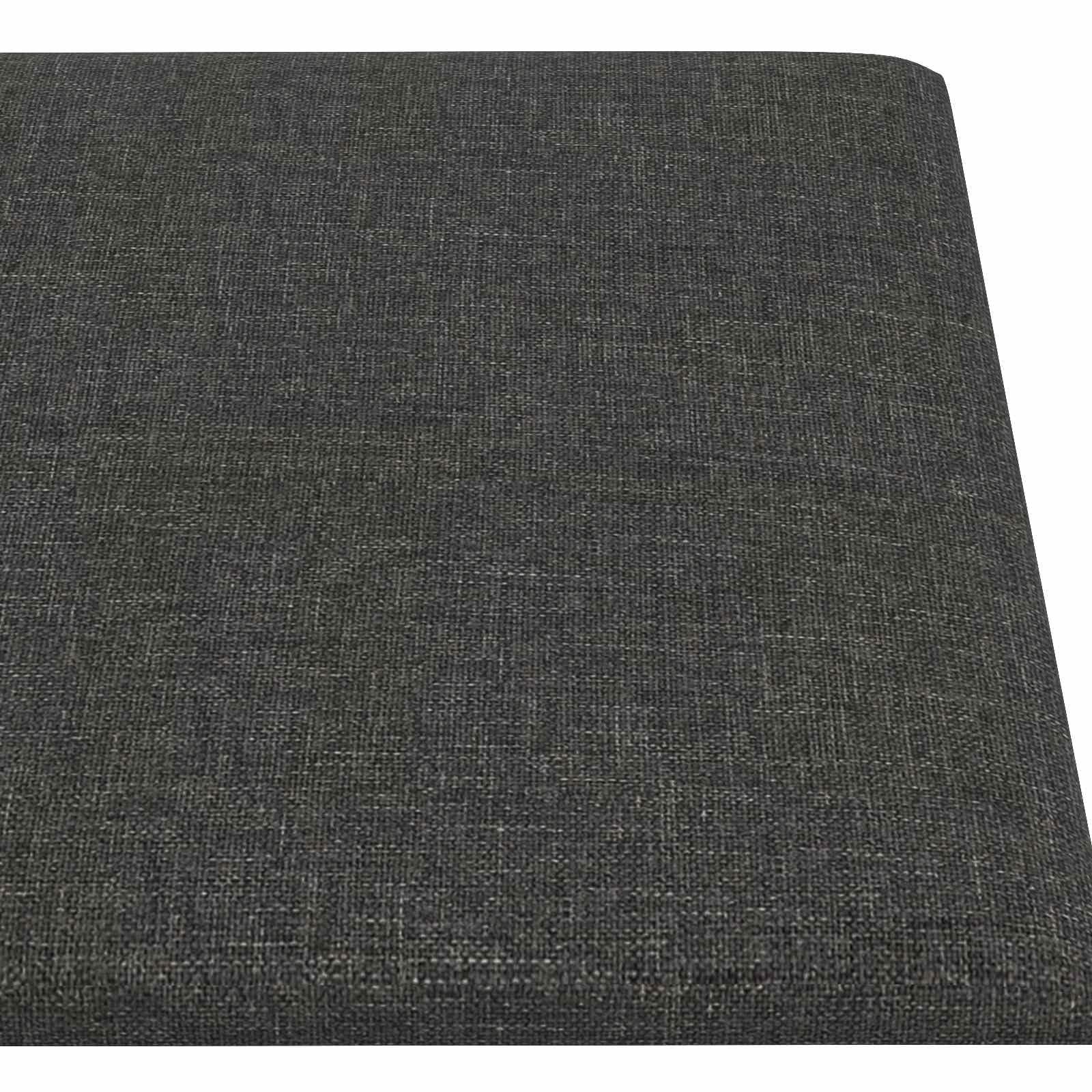 Juego de 12 cabezales de pared, 90 x 15 cm, color gris oscuro, revestimiento de pared, paneles de pared para dormitorio interior, renovación estructura, protección acústica, sala de estar