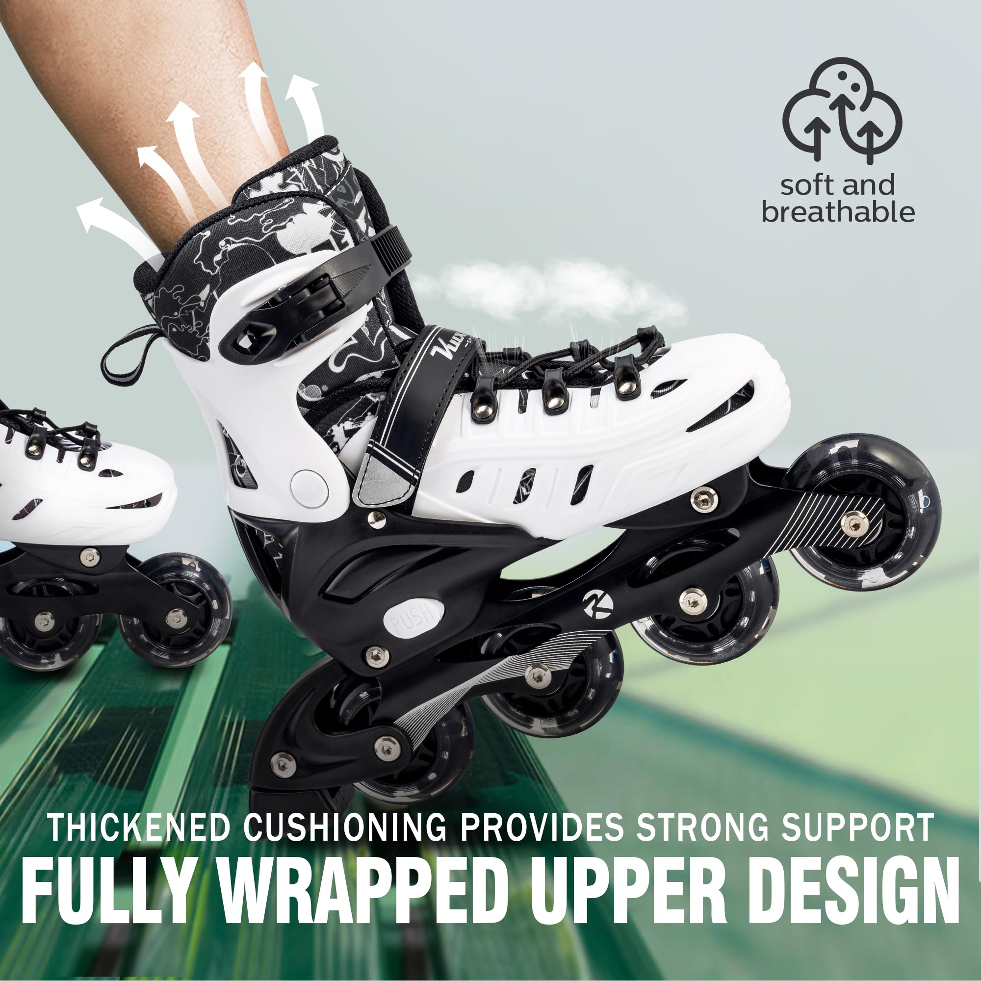 Inline Skates for Women Men Fun Illuminating Skates Adult Female Male Kids Girls Boys Patines para Mujer Size 7 8