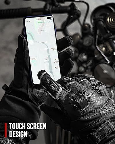 Miniatura 8 de Grapelet Guantes de invierno para motocicleta, impermeables, resistentes al viento, para preservar el calor, guantes protectores para hombres y