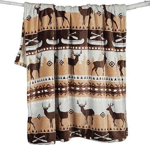 Miniatura 10 de Carstens, Inc. Manta de sherpa a cuadros de leñador blanco y negro de 54 x 68 pulgadas