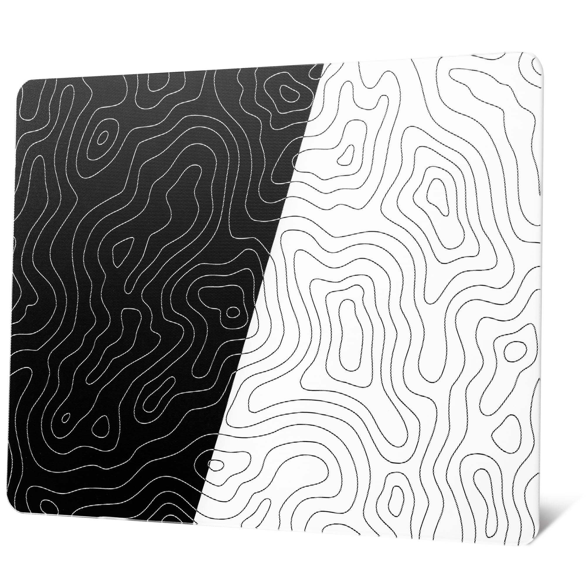 XVX Glass Mousepad for Gaming, Topographic Hard Gaming Mouse pad, Professional Large Mouse Mat 410mm*310mm, Special Glass Surface with Improved Precision and Speed