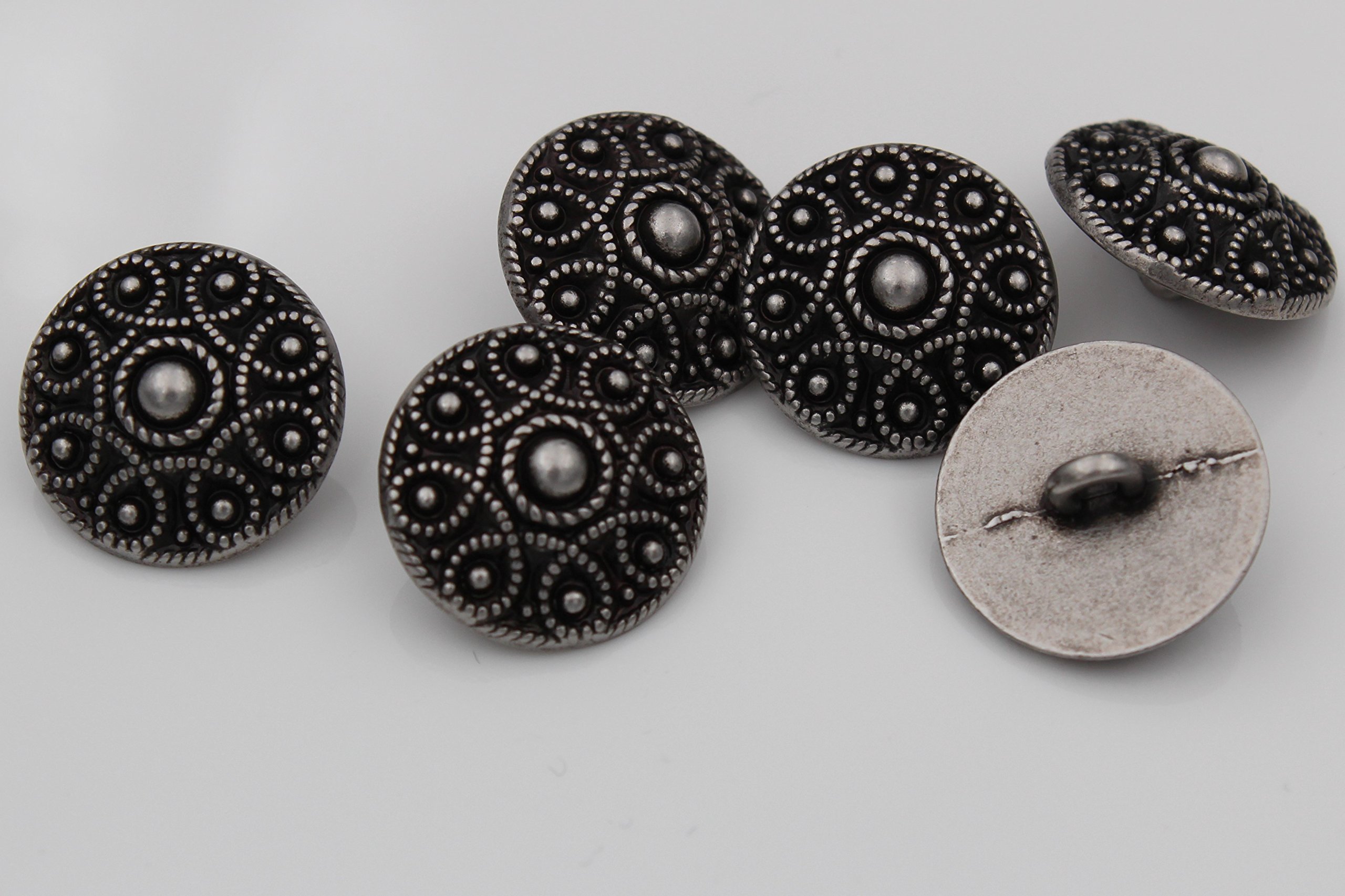 Lot De 150 Boutons Identiques En Métal - Diamètre 14 Mm, Couleur Gris, Pour Couture/mercérie, Occasion