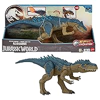 Mattel Jurassic World - Allosauro Furia Selvaggia, dinosauro con aculei da combattimento