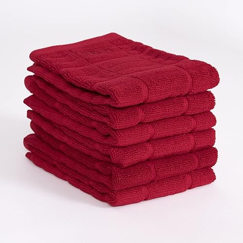 Miniatura 10 de All Clad - Juego de paños sólidos de alta calidad altamente absorbentes, súper suaves, 100% algodón turco, paños de cocina de 13 x 14 pulgadas para