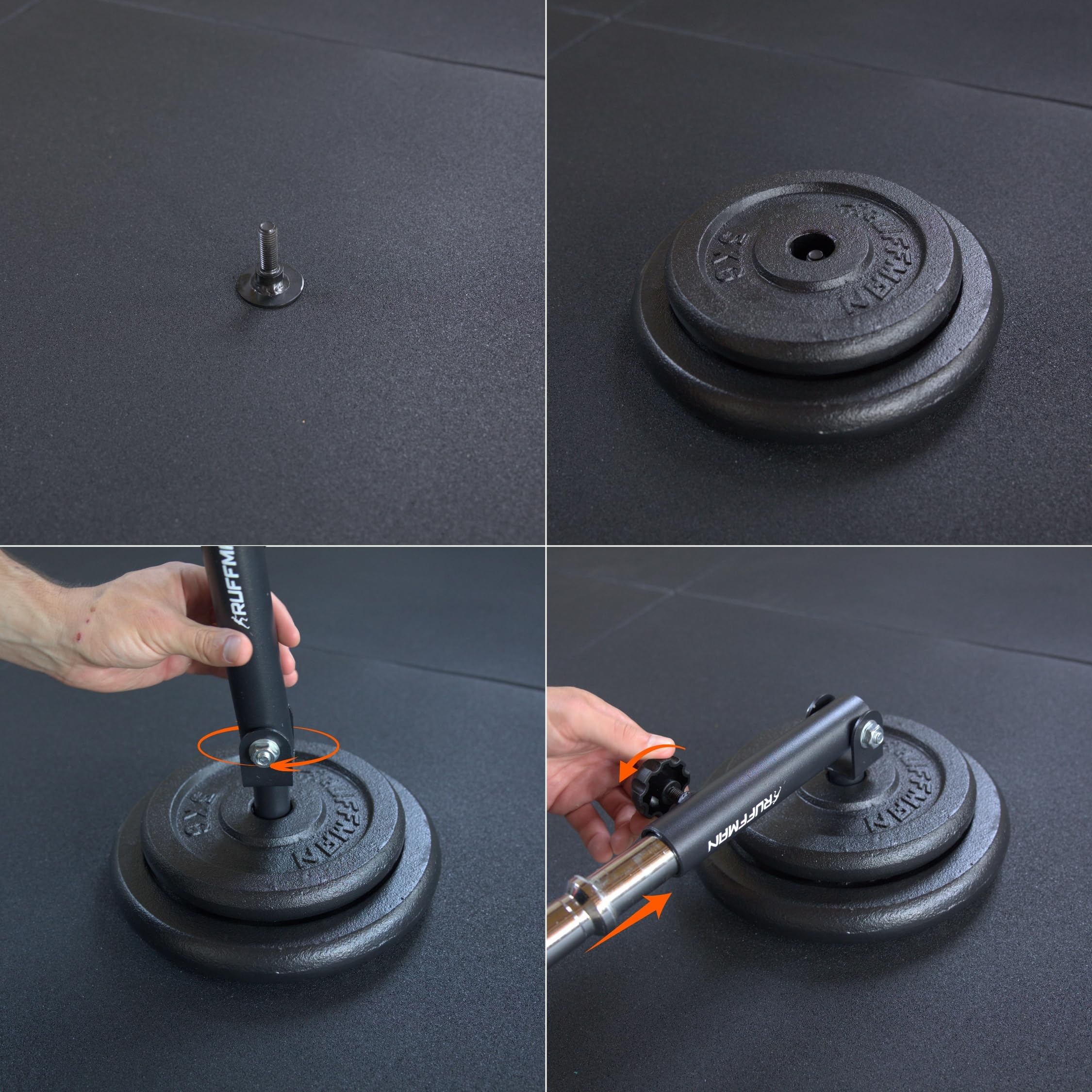 Landmine Support pour haltères longs 30 mm - Barre d'aviron d'haltères de fitness - Barre d'haltère T bar row - Appareil d'entraînement squat et dorsal