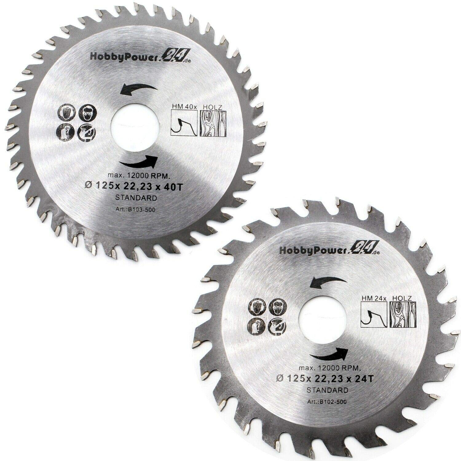 HM Saw Blade for Angle Grinder Flex Diameter 115 mm / 125 mm 22.23 mm 24T 40T Teeth for Wood Plastic Cutting Disc