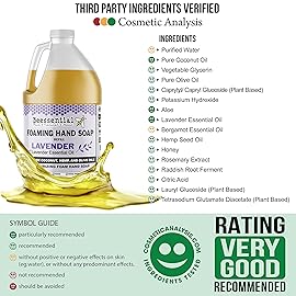 Beessential All Natural Bulk Foaming Hand Soap Refill, 64 oz Lavender | Made with Moisturizing Aloe & Honey - Made in the USA