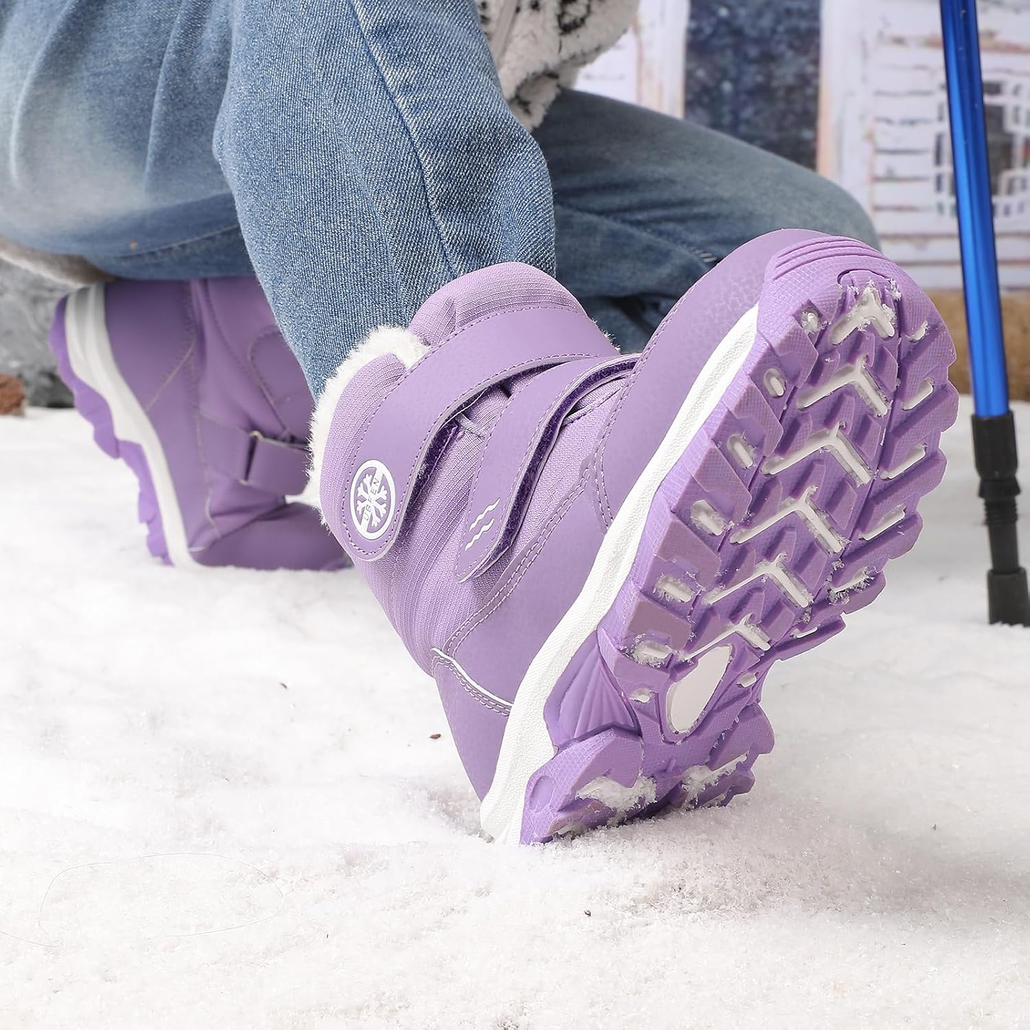 UBFEN Kids Snow Boots Boys Girls Winter Warm Waterproof Outdoor Slip Resistant Cold Weather Unisex Shoes (Toddler/Little Kid/Big Kid)