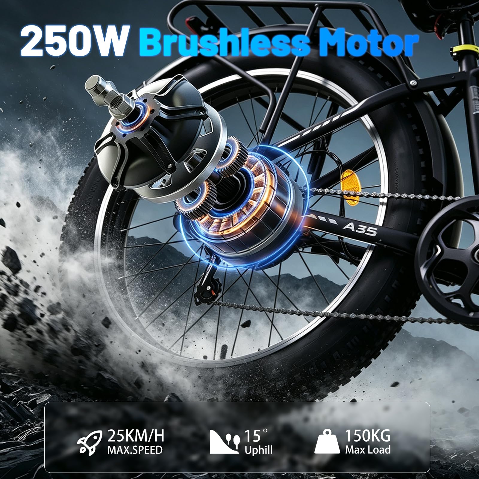 26" Vélo Électrique Adulte Autonomie 50-75km,Batterie 48V 15.6Ah(748.8Wh)，250W vtt electrique adulte homme Double Frein à Disque,IPX4,VAE Urbain et Loisirs Ebike Unisexe,150KG Load