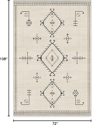 Miniatura 3 de RUGGABLE Damali - Alfombra lavable perfecta para sala de estar, dormitorio, cocina, apta para mascotas y niños, resistente a las manchas y al agua,