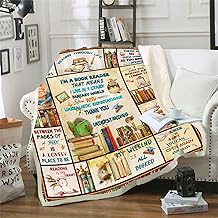 Book Lovers Gifts Blanket, Book Accessories for Reading Lovers, Book Reading Librarian Gifts Throw Blanket, Book Club Bookworm Gifts for Reading Lover Bookish, Literary Gifts Ideas Blanket 60"x50"