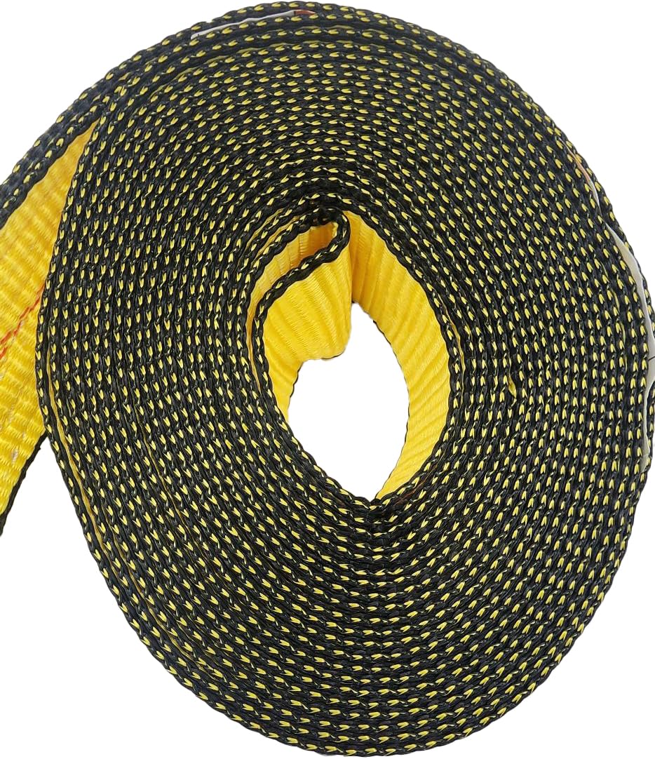 EVEREST - Correa de Amarre de trinquete, 1 Paquete de 2 Pulgadas x 30 pies. Límite de Carga de Trabajo de 3300 Libras, Resistencia a la Rotura, Correas de Carga de Gancho Plano,