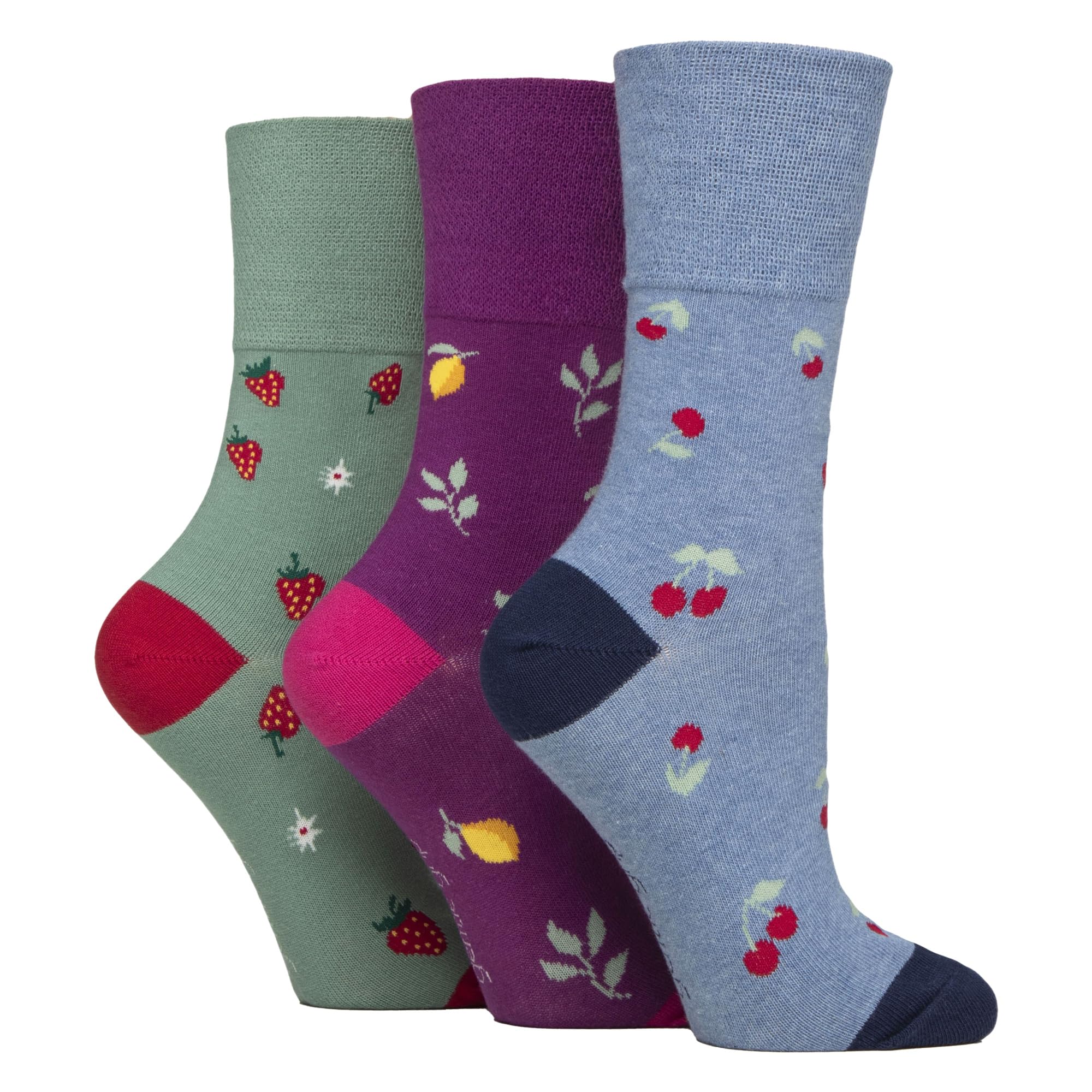 Sock Shop Gentle Grip Women's Fruits 6 Pairs Sockshop Cotton Socks | Gentle Grip | 4-8 Uk (Uk, Numeric, 4, 8, Regular, Regular, )