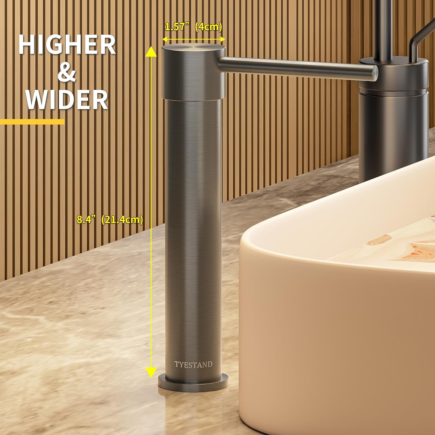 SD-100 Sink Soap Dispenser Brass Pump Head Built in Soap Dispenser for Kitchen and Bathroom Sink with 1000ml Bottle and 59"(1.5m) Extension Tube Kit (Gray)