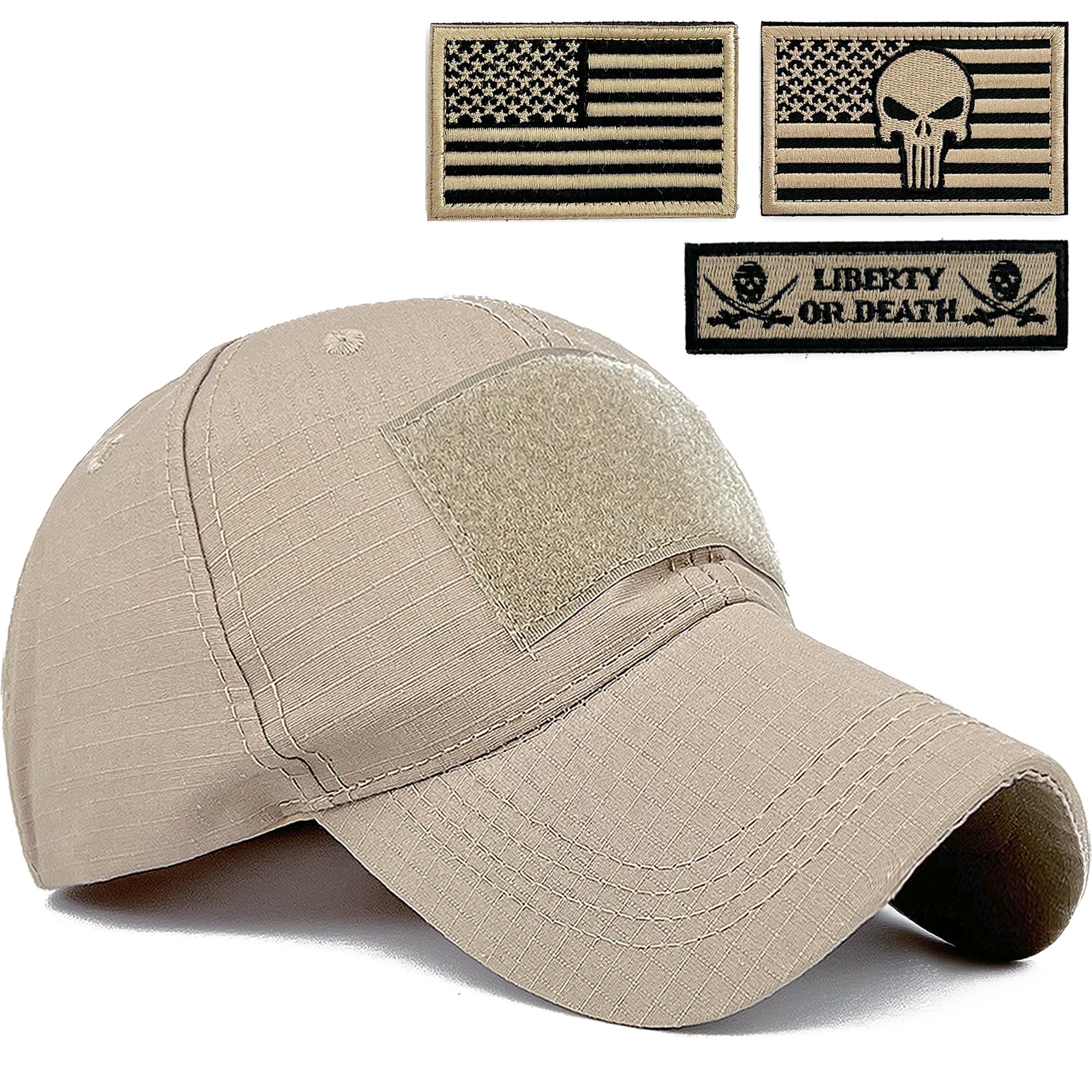 MasktideMasktide Mens Camo Baseball Hats with American Flag USA Patch Tactical Operator Patriotic Caps US Army Military OCP Ball Hat