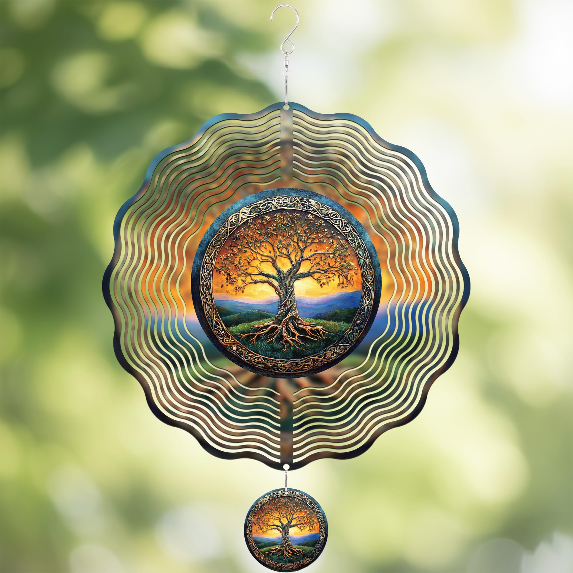 Tree of Life Wind Spinner - 3D Kinetic Spinning Hanging Decor
