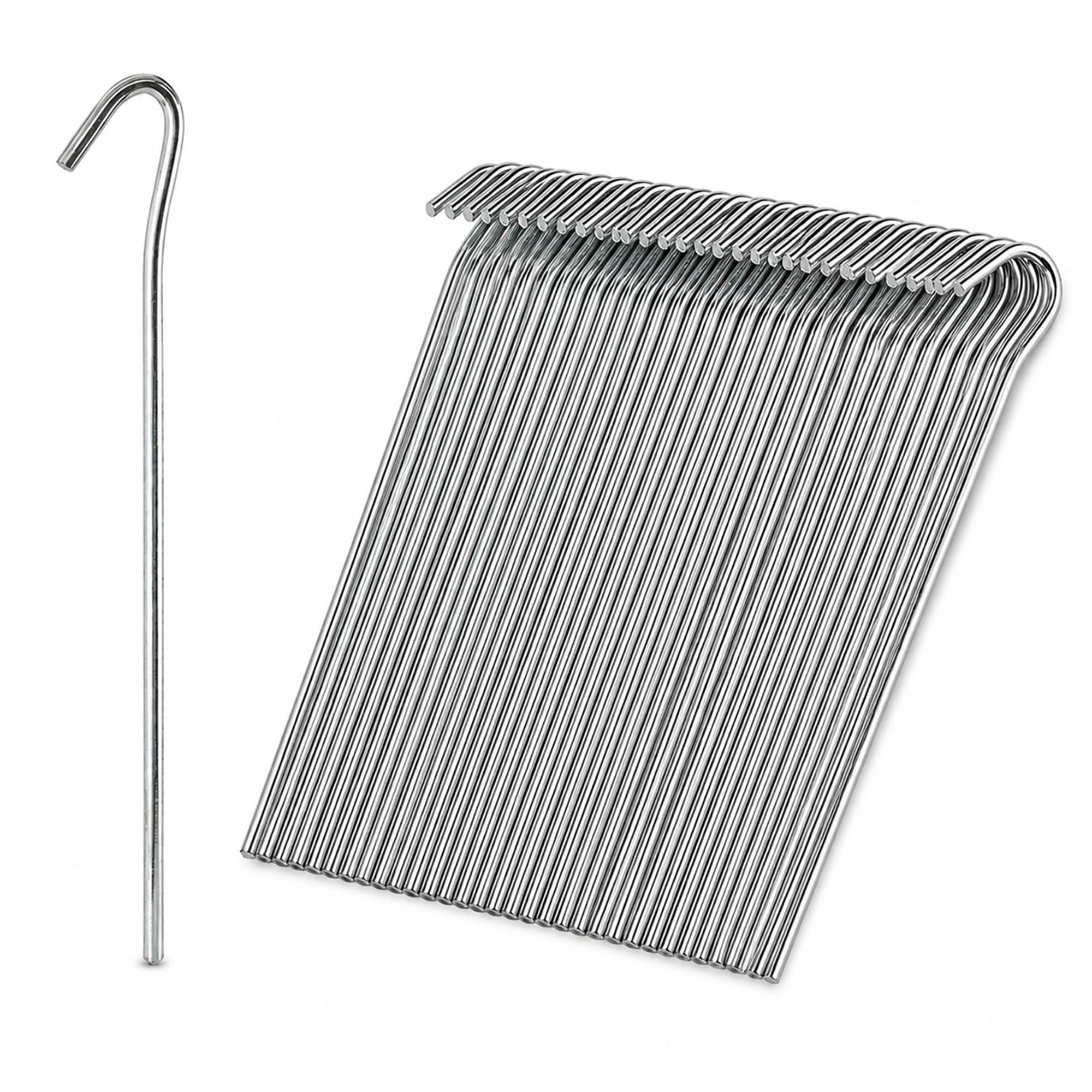 KEPLIN Lot de 40 piquets de tente en alliage d'acier galvanisés, antirouille et durables, support de tente en métal très résistant, idéal pour le camping, la plage, le jardin, le but de football et la