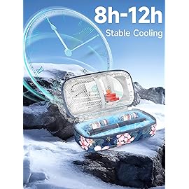 YOUSHARES Insulin Cooler Travel Case for Pen & Vials, Temperature Display Diabetic Medication Cooling Bag with Protective Ice Brick, TSA Approved Refrigerated Diabetes Supplies Carrying Organizer