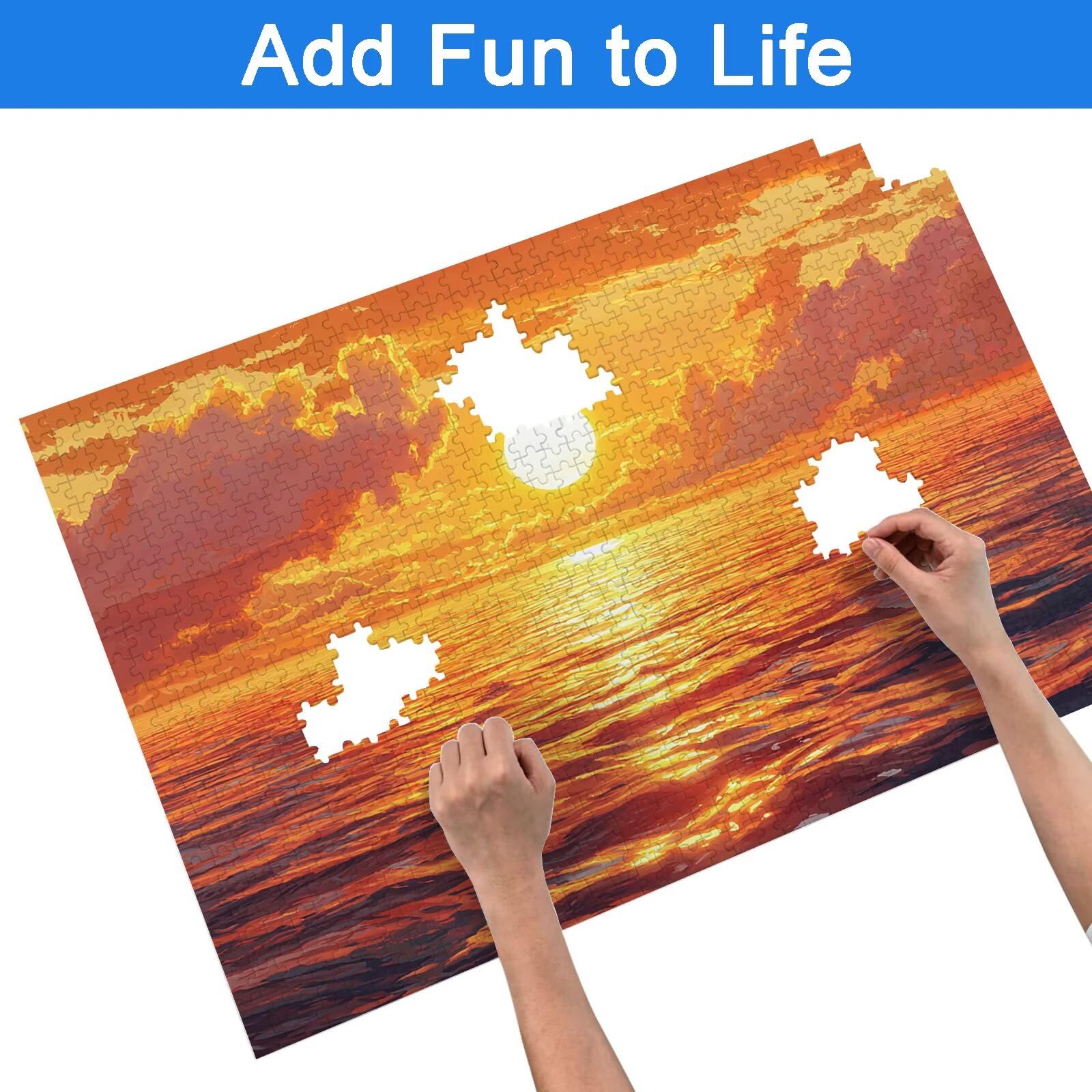 Puzzle 1000 Pezzi Paesaggio, Puzzle Mare 1000 Pezzi Arte per Adulti e Bambini, Misura: 75x50 cm, Puzzles Legno per Adulti con Squisita Scatola di Imballaggio, Idea Regalo Donna, Regalo Uomo, -8897